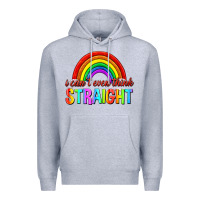 Heather Grey i cant even think straight Premium Hoodie - texasbilliewilder