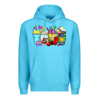 Ocean Blue school coffee cups Premium Hoodie - Zillion Design Studio