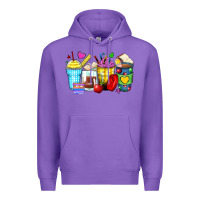Purple school coffee cups Premium Hoodie - Zillion Design Studio