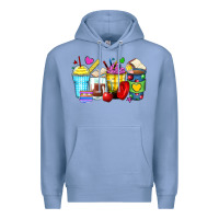 Colony Blue school coffee cups Premium Hoodie - Zillion Design Studio