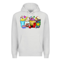 Dove Grey school coffee cups Premium Hoodie - Zillion Design Studio