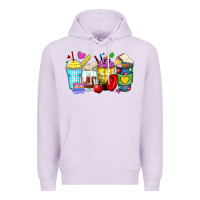 Lilac school coffee cups Premium Hoodie - Zillion Design Studio