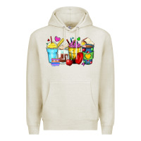 Oatmeal Heather school coffee cups Premium Hoodie - Zillion Design Studio