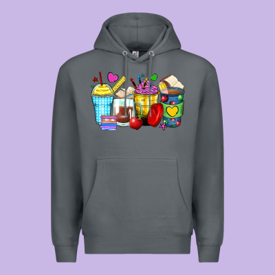 School Coffee Cups Premium Hoodie Designed By Zillion Design Studio