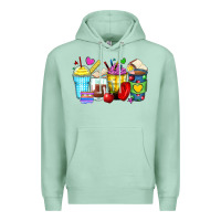 Seafoam school coffee cups Premium Hoodie - Zillion Design Studio