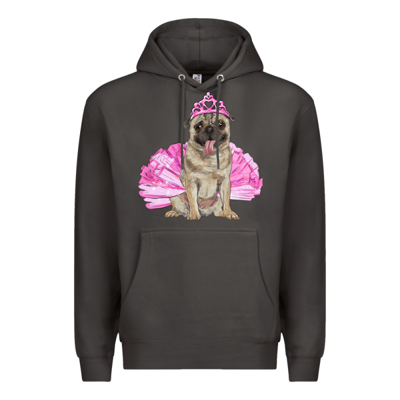 Balerina Pug With Tutu Premium Hoodie by RanaPortraitStore | Teevron