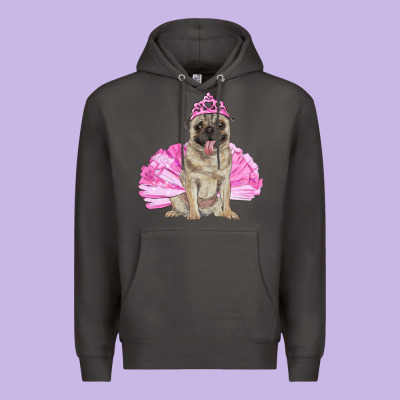 Balerina Pug With Tutu Premium Hoodie Designed By Ranaportraitstore