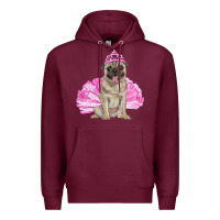 Burgundy Balerina pug with tutu Premium Hoodie - RanaPortraitStore