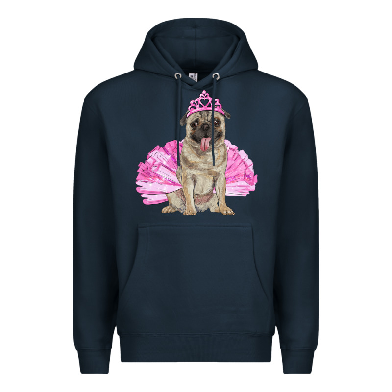 Balerina Pug With Tutu Premium Hoodie by RanaPortraitStore | Teevron