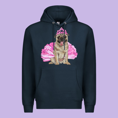 Balerina Pug With Tutu Premium Hoodie Designed By Ranaportraitstore