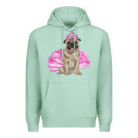 Seafoam Balerina pug with tutu Premium Hoodie - RanaPortraitStore