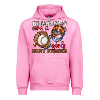 Fuchsia Pink diamonds are a girls best friend baseball Urban Hoodie - texasbilliewilder