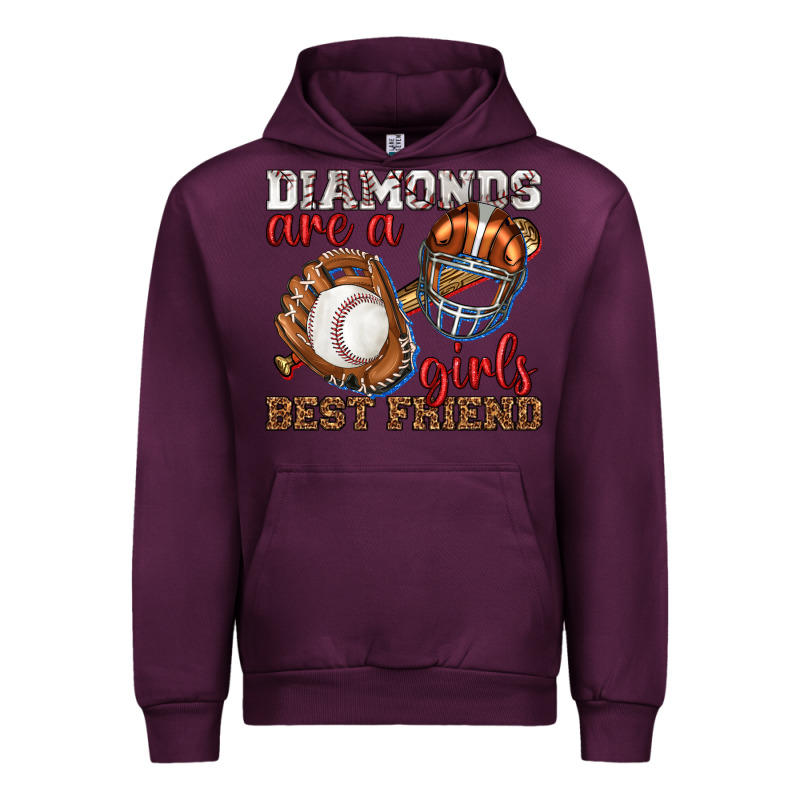 Diamonds Are A Girls Best Friend Baseball Urban Hoodie by texasbilliewilder | Teevron