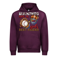 Mauve Wine diamonds are a girls best friend baseball Urban Hoodie - texasbilliewilder