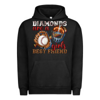 Pigment Black diamonds are a girls best friend baseball Urban Hoodie - texasbilliewilder