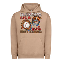 Pigment Burro diamonds are a girls best friend baseball Urban Hoodie - texasbilliewilder