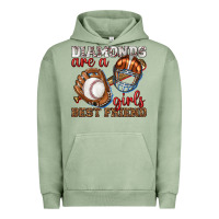 Pigment Oil Green diamonds are a girls best friend baseball Urban Hoodie - texasbilliewilder