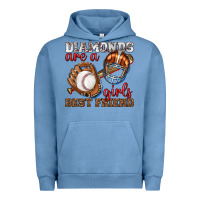 Pigment Pebble Blue diamonds are a girls best friend baseball Urban Hoodie - texasbilliewilder