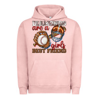 Pigment Salmon diamonds are a girls best friend baseball Urban Hoodie - texasbilliewilder