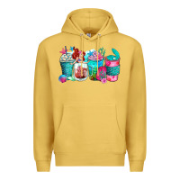 Antique Gold mermaid coffee cups Premium Hoodie - Zillion Design Studio