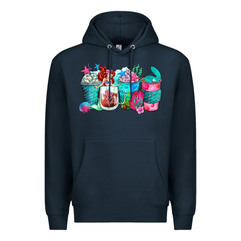 Mermaid Coffee Cups Premium Hoodie by Zillion Design Studio | Teevron