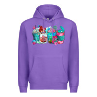 Purple mermaid coffee cups Premium Hoodie - Zillion Design Studio