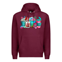 Burgundy mermaid coffee cups Premium Hoodie - Zillion Design Studio
