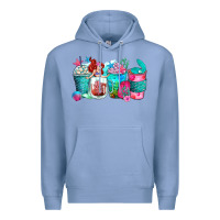 Colony Blue mermaid coffee cups Premium Hoodie - Zillion Design Studio