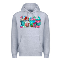 Heather Grey mermaid coffee cups Premium Hoodie - Zillion Design Studio