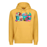 Mustard mermaid coffee cups Premium Hoodie - Zillion Design Studio
