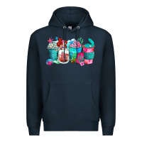 Navy mermaid coffee cups Premium Hoodie - Zillion Design Studio