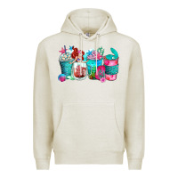 Oatmeal Heather mermaid coffee cups Premium Hoodie - Zillion Design Studio