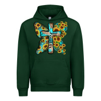 Forest Green faith sunflower cross Urban Hoodie - Zillion Design Studio
