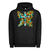 Pigment Black faith sunflower cross Urban Hoodie - Zillion Design Studio