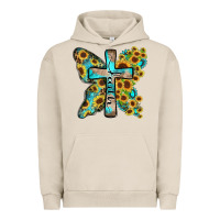 Pigment French Oak faith sunflower cross Urban Hoodie - Zillion Design Studio