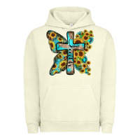 Pigment Pistachio faith sunflower cross Urban Hoodie - Zillion Design Studio