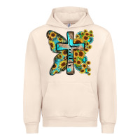 Sandshell faith sunflower cross Urban Hoodie - Zillion Design Studio