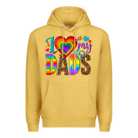 Antique Gold i love my dads Premium Hoodie - texasbilliewilder