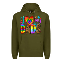Army Green i love my dads Premium Hoodie - texasbilliewilder