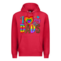 Cardinal i love my dads Premium Hoodie - texasbilliewilder