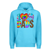 Ocean Blue i love my dads Premium Hoodie - texasbilliewilder