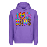 Purple i love my dads Premium Hoodie - texasbilliewilder