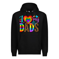 Black i love my dads Premium Hoodie - texasbilliewilder
