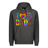 Charcoal Heather i love my dads Premium Hoodie - texasbilliewilder