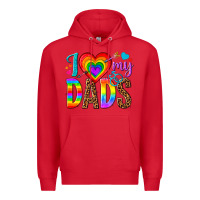 Red i love my dads Premium Hoodie - texasbilliewilder