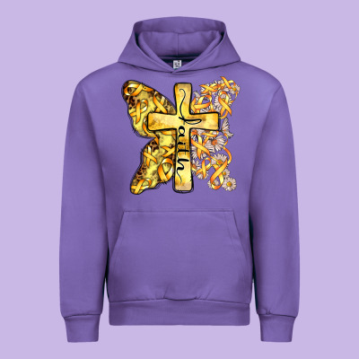 Faith Child Cancer Cross Urban Hoodie Designed By Zillion Design Studio