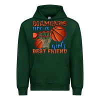 Forest Green diamonds are a girls best friend basketball Urban Hoodie - texasbilliewilder