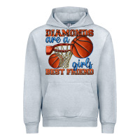 Heather Grey diamonds are a girls best friend basketball Urban Hoodie - texasbilliewilder