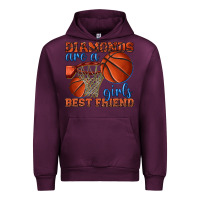 Mauve Wine diamonds are a girls best friend basketball Urban Hoodie - texasbilliewilder