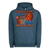 Pigment Midnight Navy diamonds are a girls best friend basketball Urban Hoodie - texasbilliewilder